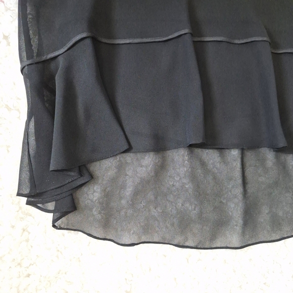 Studio Femme 1X Black Ruffle Hem Whimsigoth Gothcore Witchy Skirt Dark Academia - Picture 9 of 9